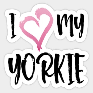 I Heart My Yorkie! Especially for Yorkshire Terrier Dog Lovers! Sticker